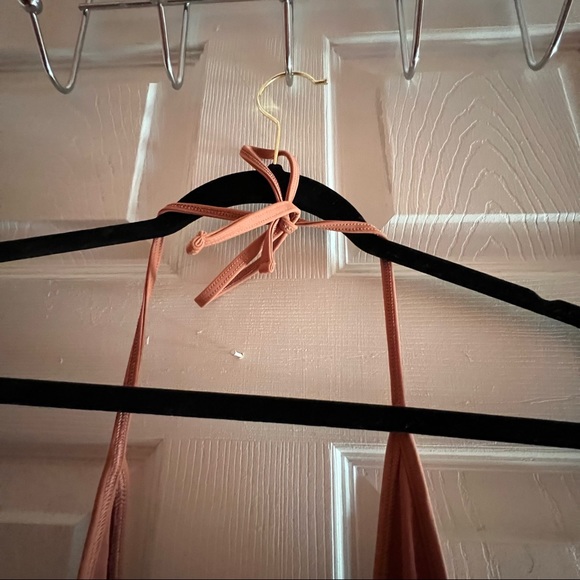 NWOT Aerie One Piece Terracotta Halter Swimsuit with Mesh size XL - Picture 4 of 5